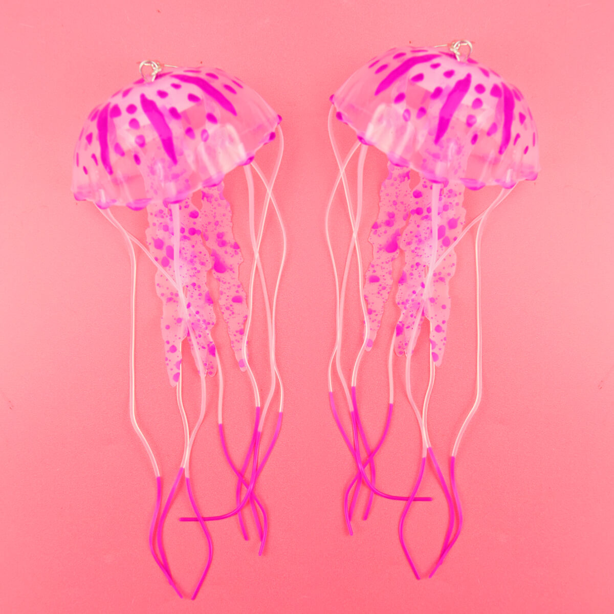 ER483 Jellyfish Earrings Purple