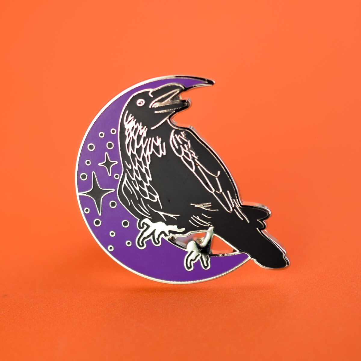 PURPLE RAVEN ENAMEL PIN - PACK OF 5