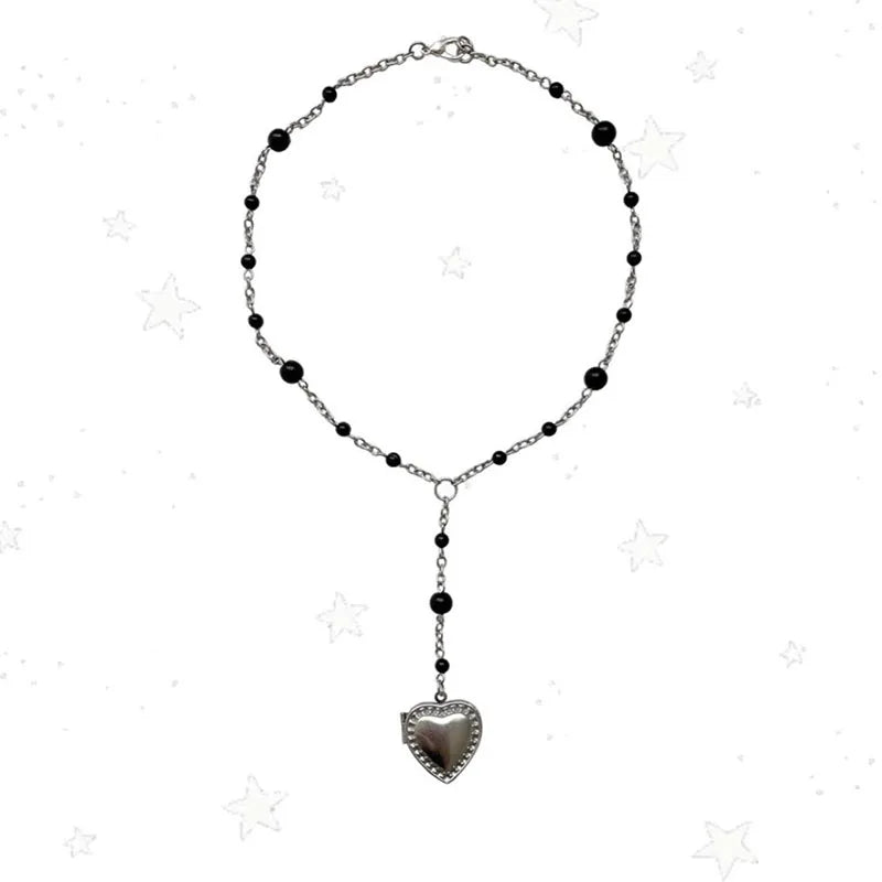 LNK359 Heart Locket Rosary