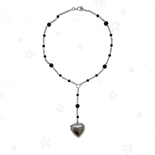 LNK359 Heart Locket Rosary