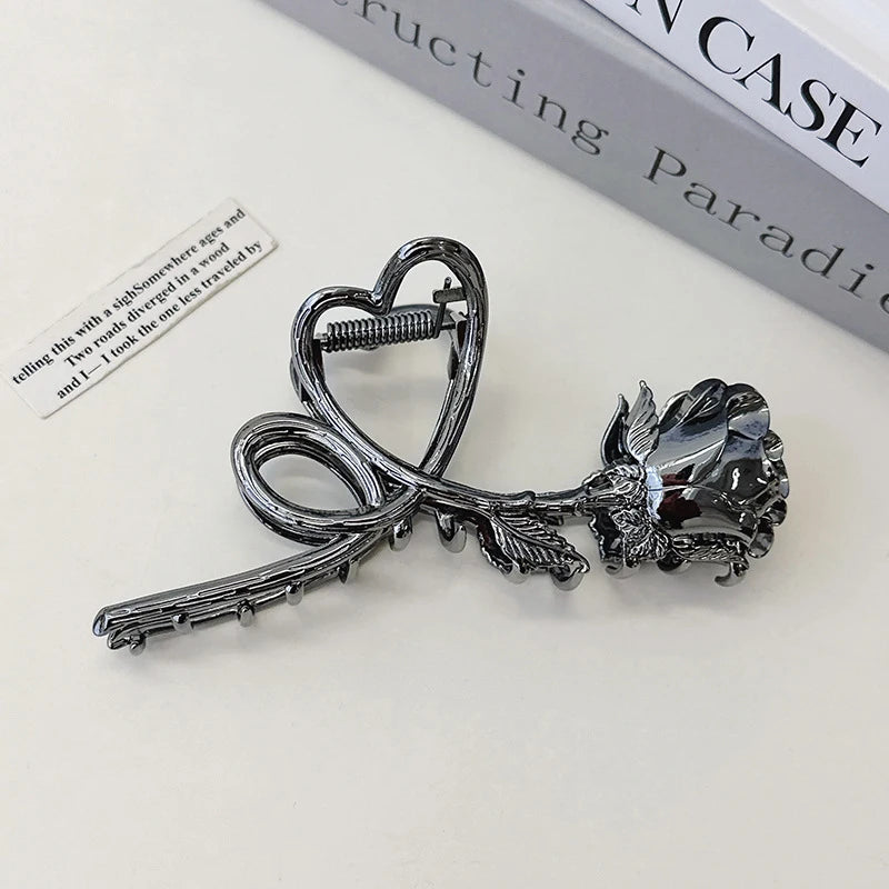 ACCS25 Metal Rose Hair Clip