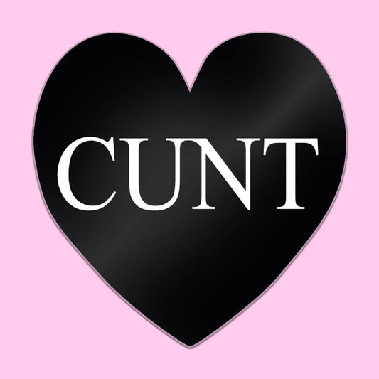 CUNT HEART STICKER - PACK OF 10
