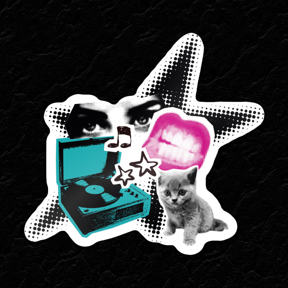 MUSIC LVR STICKER - PACK OF 10 - Extreme Largeness Wholesale