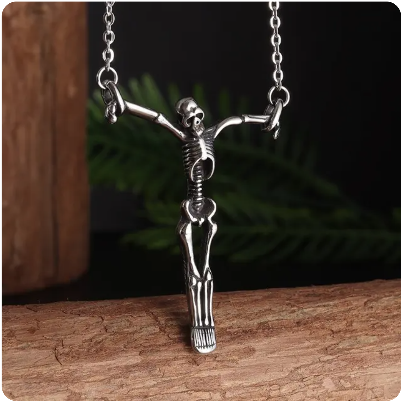 LNK342 Hanging Skeleton Necklace