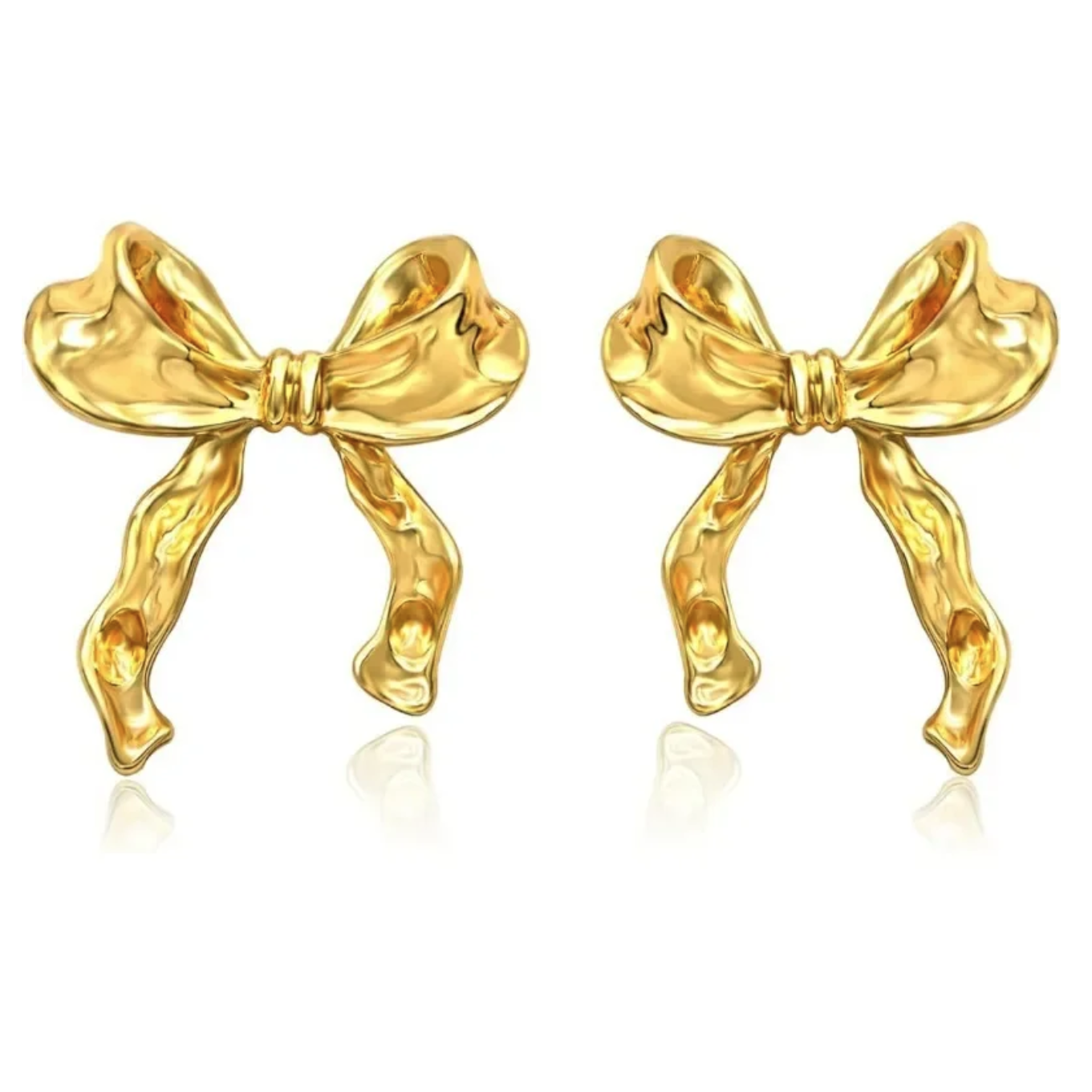 ER899 Bow Earrings Small Gold