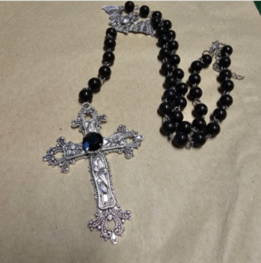 LNK228 Bat & Cross Rosary