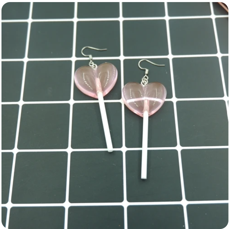 ER603 Heart Lolly Earrings