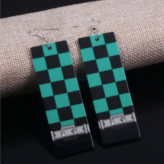 *ER903 Demon Slayer Earrings Tanjiro