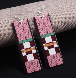 *ER906 Demon Slayer Earrings Nezuko