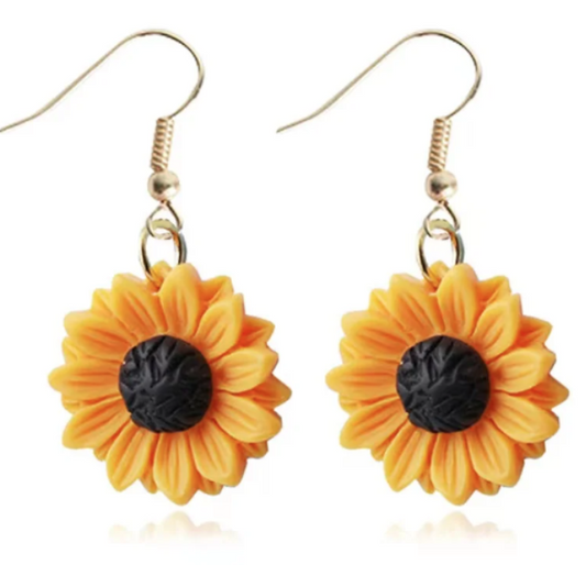 ER917 Sunflower Earrings