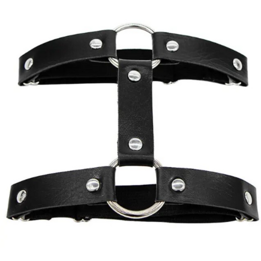 ACCS39 Double Band Leg Garter Black