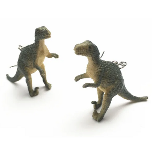 *ER938 Dino Earrings Deinonychus (Grey)