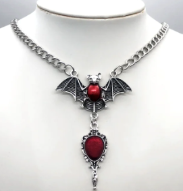 LNK54 Bat & Drop Of Blood Chain