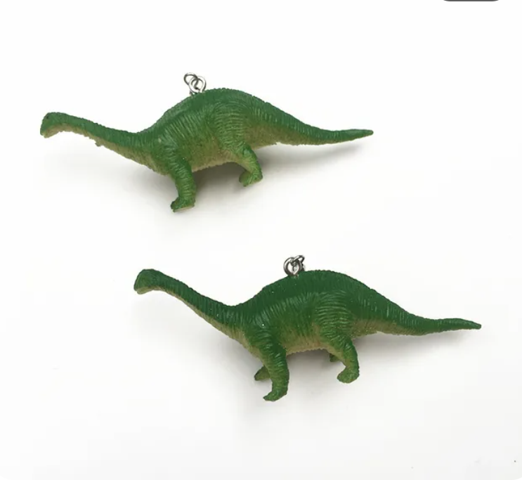 ER707 Dino Earrings Brontosaurus (Green)