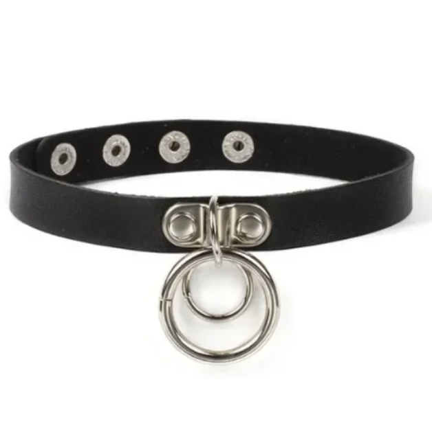 LNK241 Double Hoops Choker