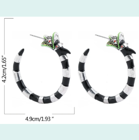 ER975 Beetlejuice Sandworm Earrings