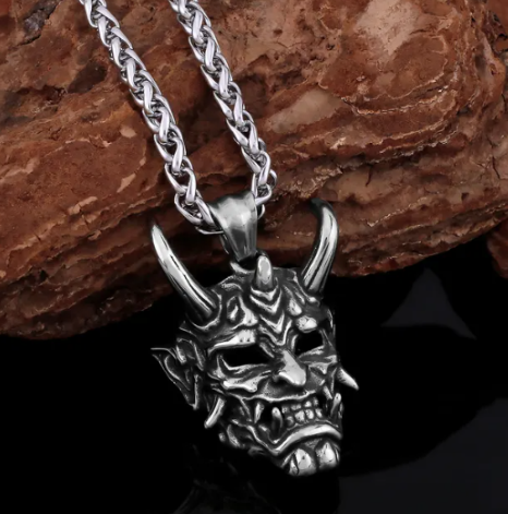 LNK302 Oni Mask Necklace