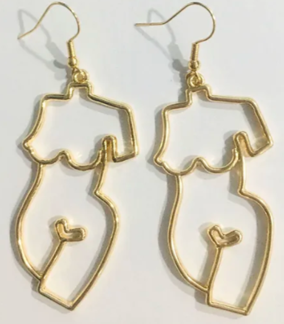 ER452 Body Earrings - Torso 1 Gold