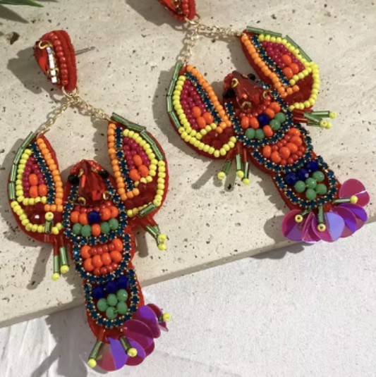 ER964 Beaded Earrings Lobster