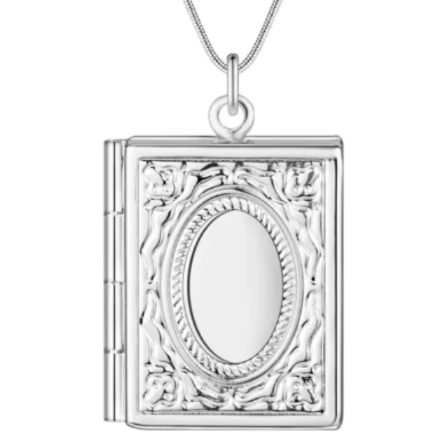 LNK387 Square Frame Locket Necklace