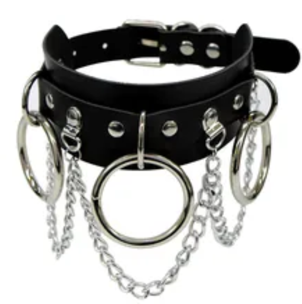 LNK130 Hoops & Chains Choker