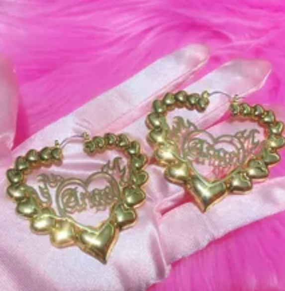 ER822 Heart Angel ERs Gold