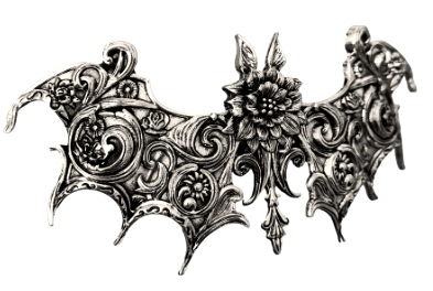 ACCS172 Ornate Flower Bat Clip