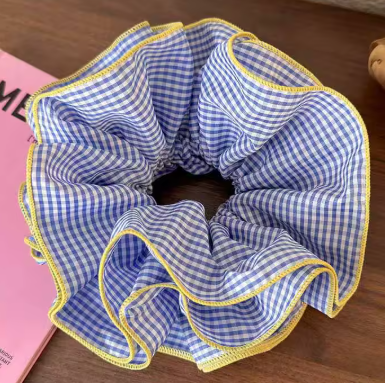 ACCS214 Gingham Lemon Edge Srunch - Extreme Largeness Wholesale