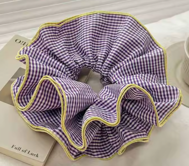 ACCS214 Gingham Lemon Edge Srunch - Extreme Largeness Wholesale