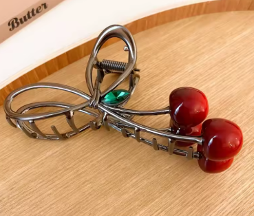 ACCS275 Cherry Hair Clip Black - Extreme Largeness Wholesale