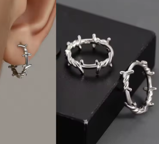 ER1143 Barbed Wire Hoops Small - Extreme Largeness Wholesale