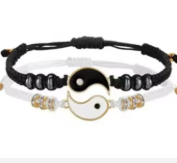 LBRC111	Yin Yang String Bracelet set Gold - Extreme Largeness Wholesale