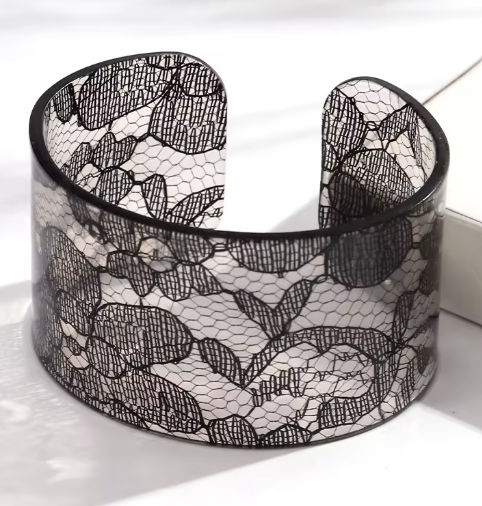 LBRC128 Lace Bangle Black - Extreme Largeness Wholesale