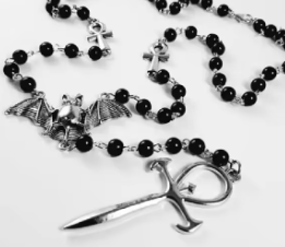 LNK56 Bat & Ankh Rosary