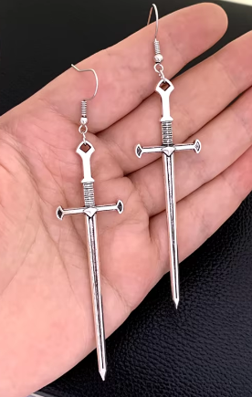 ER436 Large Sword Earrings