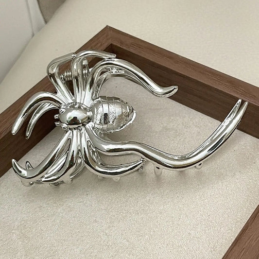 ACCS47 Hair Clip Wavy Spider Silver