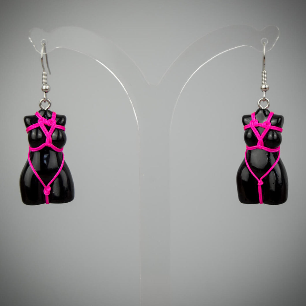 Shibari Earrings Pink | Extreme Largeness Wholesale