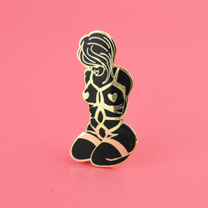 Shibari Gold Enamel Pin | Extreme Largeness Wholesale