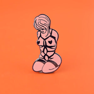 Shibari Pink Enamel Pin | Extreme Largeness Wholesale