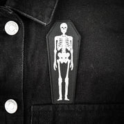 SKELETON COFFIN PATCH - PACK OF 6