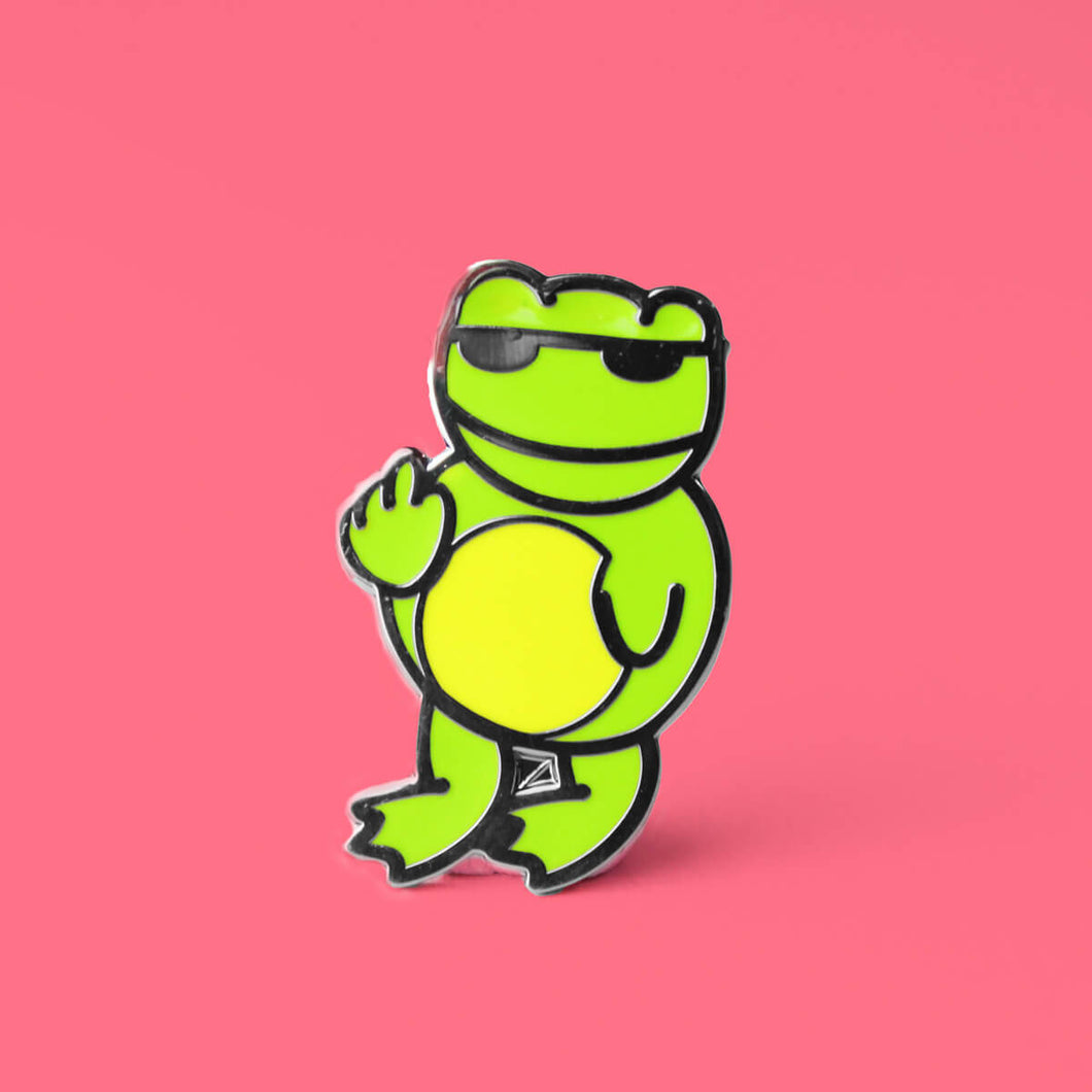 Sweary Frog Enamel Pin | Extreme Largeness Wholesale