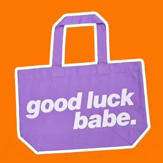 GOOD LUCK BABE OVERSIZED TOTE BAG - Extreme Largeness Wholesale
