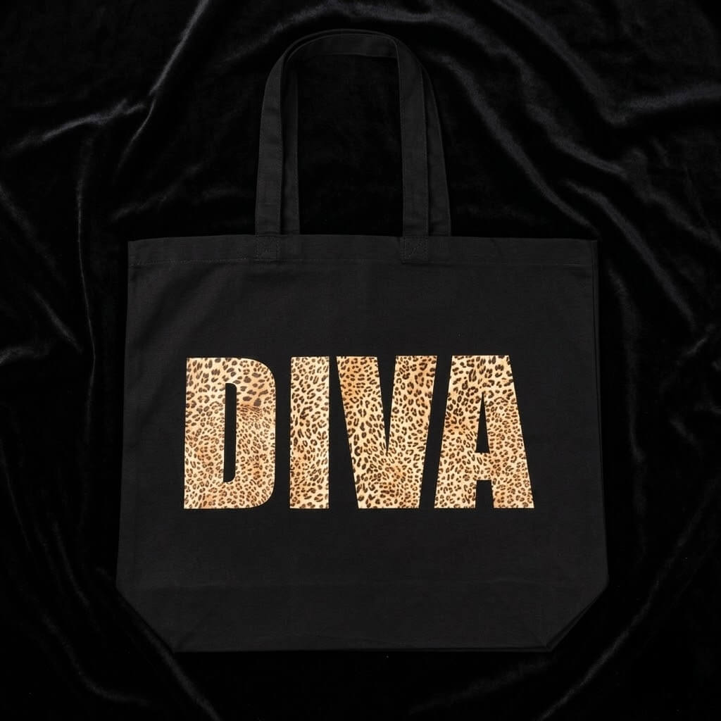 Diva X-Large Black Tote Bag • Extreme Largeness Wholesale