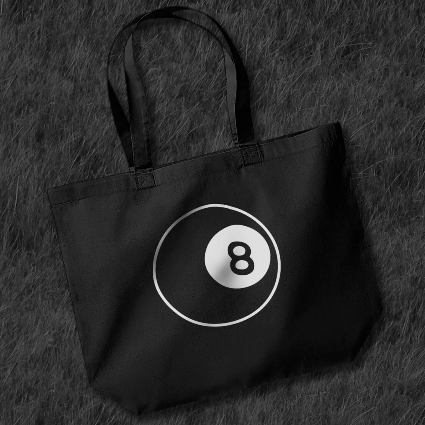 Eight Ball X-Large Black Tote Bag • Extreme Largeness Wholesale
