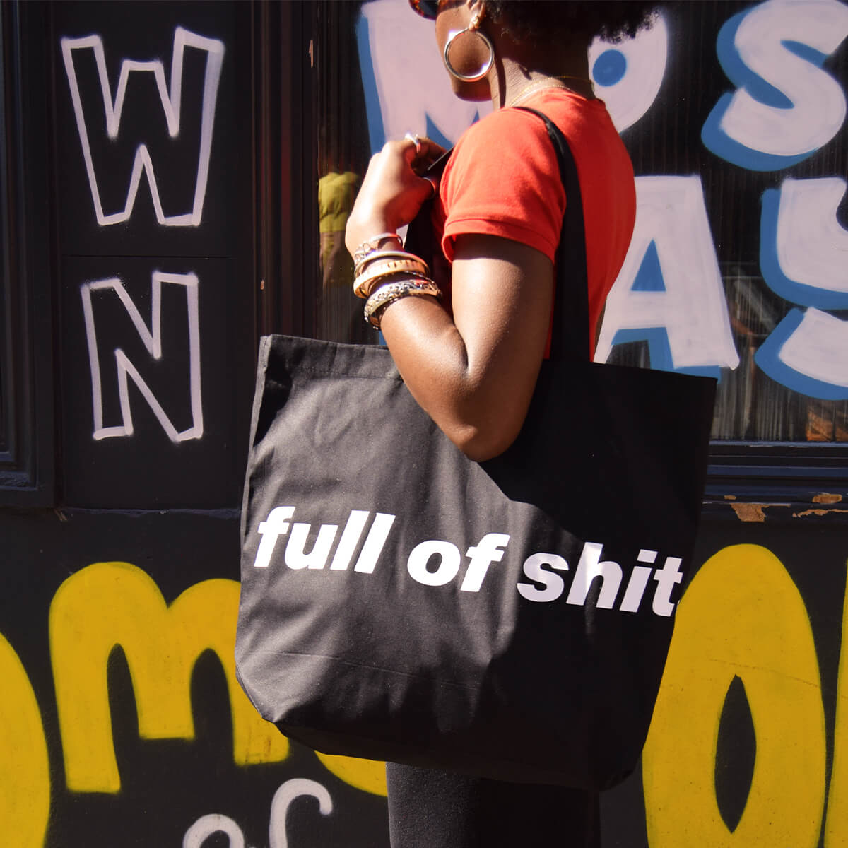 FULL OF SHIT X-LARGE TOTE BAG - Extreme Largeness Wholesale
