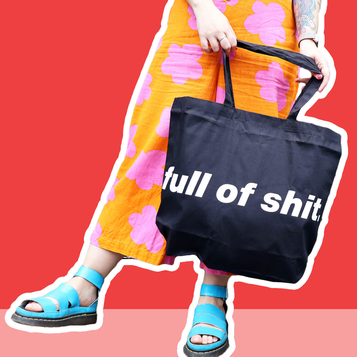FULL OF SHIT X-LARGE TOTE BAG - Extreme Largeness Wholesale