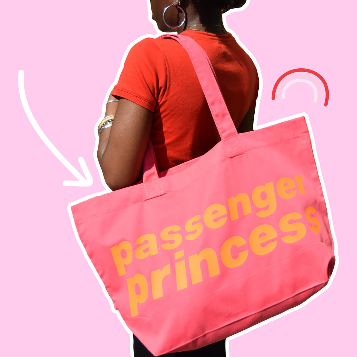 PASSENGER PRINCESS OVERSIZED TOTE BAG - Extreme Largeness Wholesale