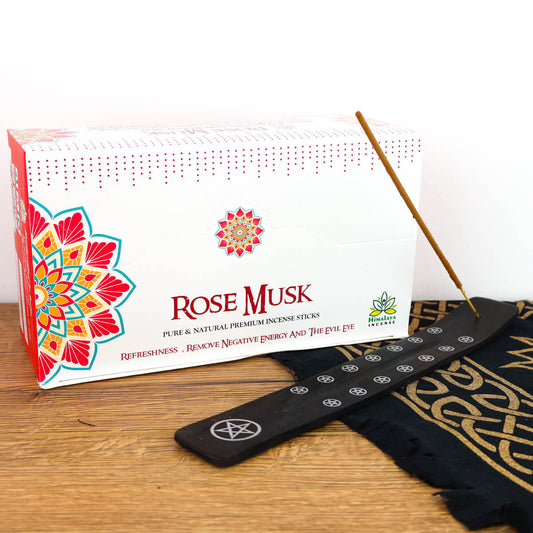 ROSE MUSK INCENSE STICKS - PACK OF 12