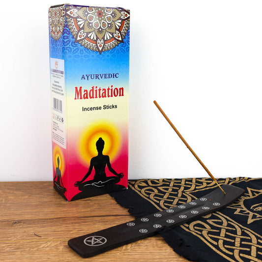 AYURVEDIC MADITATION INCENSE STICKS - PACK OF 12