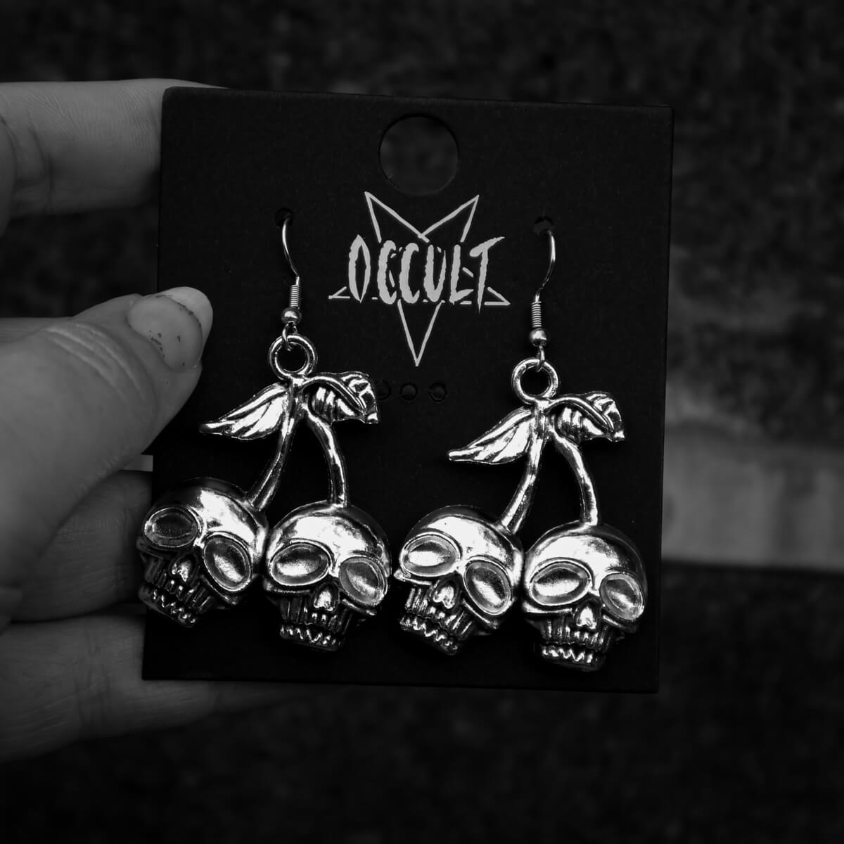 CHERRY SKULL EARRINGS - PACK OF 5